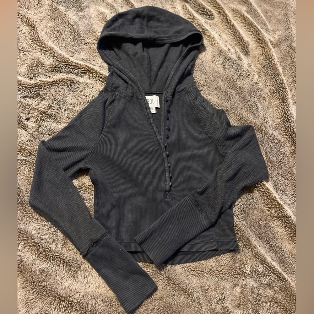 Crop thermal hoodie